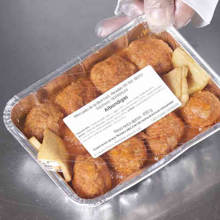 etiquetas de productos alimenticios